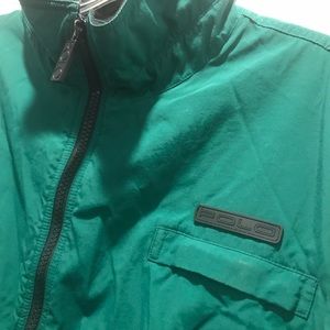 Vintage polo sport fleece jacket material xl green
